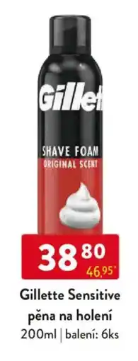 Qanto Gillette Sensitive pěna na holení nabídka