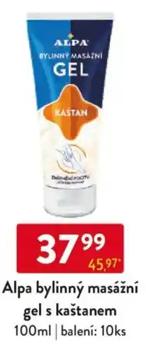 Qanto Alpa bylinný masážní gel s kaštanem nabídka