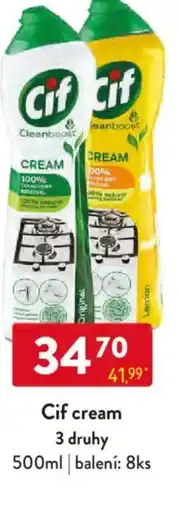 Qanto Cif cream 3 druhy nabídka