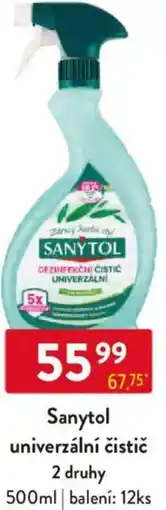 Qanto Sanytol univerzální čistič 2 druhy nabídka