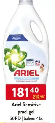 Qanto Ariel Sensitive prací gel 50PD nabídka