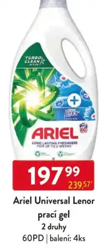 Qanto Ariel Universal Lenor prací gel 2 druhy 60PD nabídka