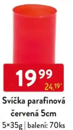 Qanto Svíčka parafinová červená 5cm nabídka