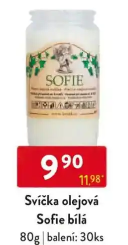 Qanto Svíčka olejová Sofie bílá nabídka