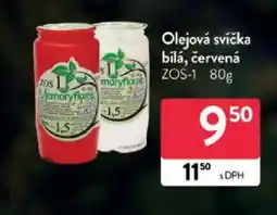 Qanto Olejová svíčka bílá, červená nabídka