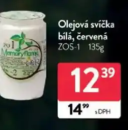 Qanto Olejová svíčka bílá, červená nabídka