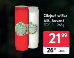 Qanto Olejová svíčka bílá, červená nabídka