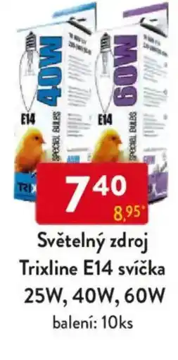 Qanto Světelný zdroj Trixline E14 svíčka 25W, 40W, 60W nabídka