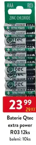 Qanto Baterie Qtec extra power R03 nabídka