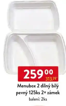 Qanto Menubox 2 dílný bílý pevný nabídka