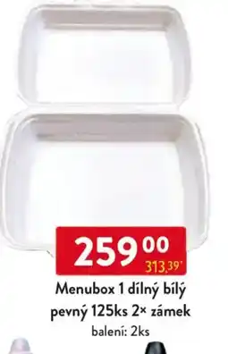 Qanto Menubox 1 dílný bílý pevný nabídka