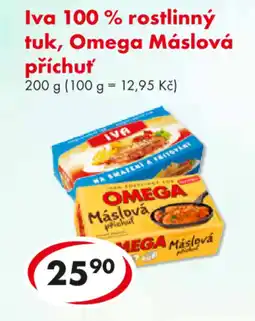 CBA Iva 100% rostlinný tuk, Omega Máslová příchuť nabídka