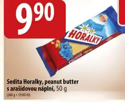 Bala Sedita Horalky, peanut butter s arašídovou náplní nabídka