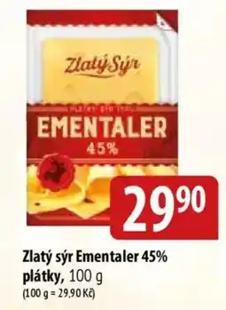 Bala Zlatý sýr Ementaler 45% plátky nabídka