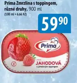 Bala Prima Zmrzlina s toppingem nabídka