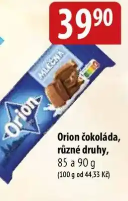 Bala Orion čokoláda nabídka