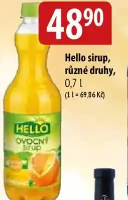 Bala Hello sirup nabídka