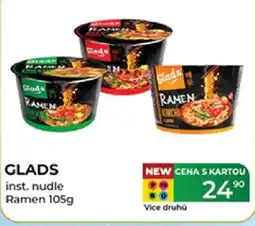 Tamda Foods GLADS inst. nudle Ramen nabídka