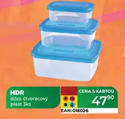 Tamda Foods HDR dóza čtverecový plast nabídka