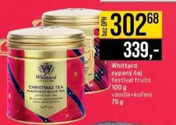 Jip Whittard sypaný čaj nabídka