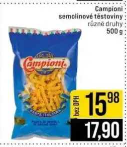 Jip Campioni semolinové těstoviny nabídka