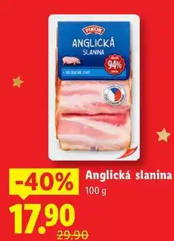 Lidl Anglická slanina, 100 g nabídka