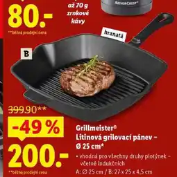 Lidl Grillmeister Litinová grilovací pánev - pr. 25 cm nabídka