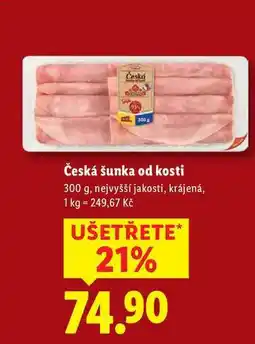 Lidl Česká šunka od kosti, 300 g nabídka