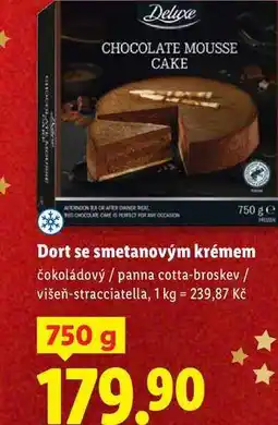 Lidl Dort se smetanovým krémem, 750 g nabídka