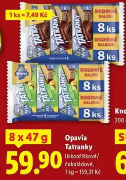 Lidl Opavia Tatranky, 8x 47 g nabídka