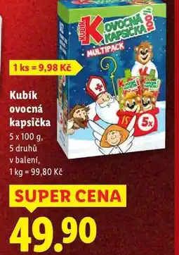 Lidl Kubík ovocná kapsička, 5x 100 g nabídka