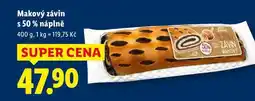 Lidl Makový závin s 50 % náplně, 400 g nabídka