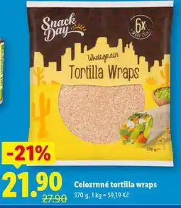 Lidl Celozrnné tortilla wraps, 370 g nabídka