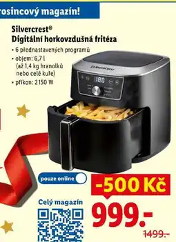 Lidl Silvercrest Digitální horkovzdušná fritéza nabídka