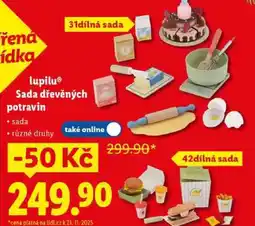 Lidl lupilu Sada dřevěných potravin nabídka