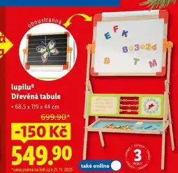 Lidl lupilu Dřevěná tabule nabídka