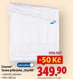 Lidl Livarno Termo přikrývka ,,Starfill nabídka