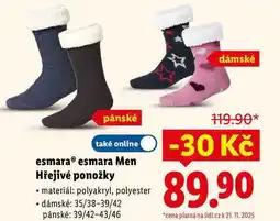 Lidl esmara esmara Men Hřejivé ponožky nabídka