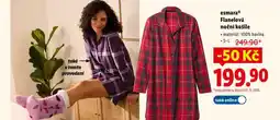 Lidl esmara Flanelová noční košile nabídka