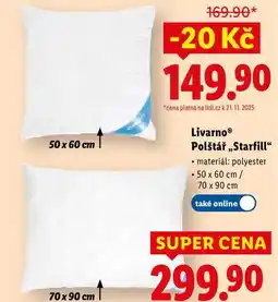 Lidl Livarno Polštář „Starfill nabídka