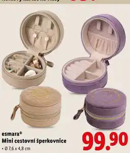 Lidl esmara Mini cestovní šperkovnice nabídka