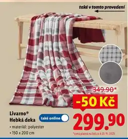 Lidl Livarno Hebká deka nabídka