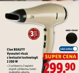 Lidl Cien BEAUTY Vysoušeč vlasů s ionizační technologií 2200 W nabídka