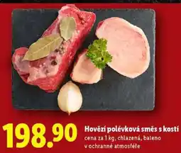 Lidl Hovězí polévková směs s kostí, cena za 1 kg nabídka