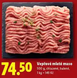 Lidl Vepřové mleté maso, 500 g nabídka