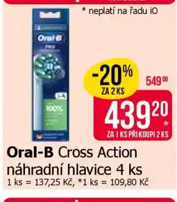 Teta Oral-B Cross Action náhradní hlavice 4 ks nabídka