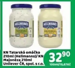 Brněnka KN Tatarská omáčka (Hellmanns)/ KN Majoneza 210ml Unilever ČR, spol. s r.o. nabídka