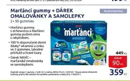 Benu Marťánci gummy + dárek omalovánky a samolepky 2× 50 gummies nabídka