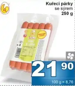Jip Kuřecí párky se sýrem nabídka