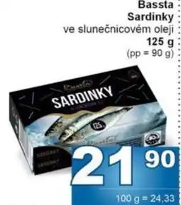 Jip Bassta Sardinky ve slunečnicovém oleji nabídka